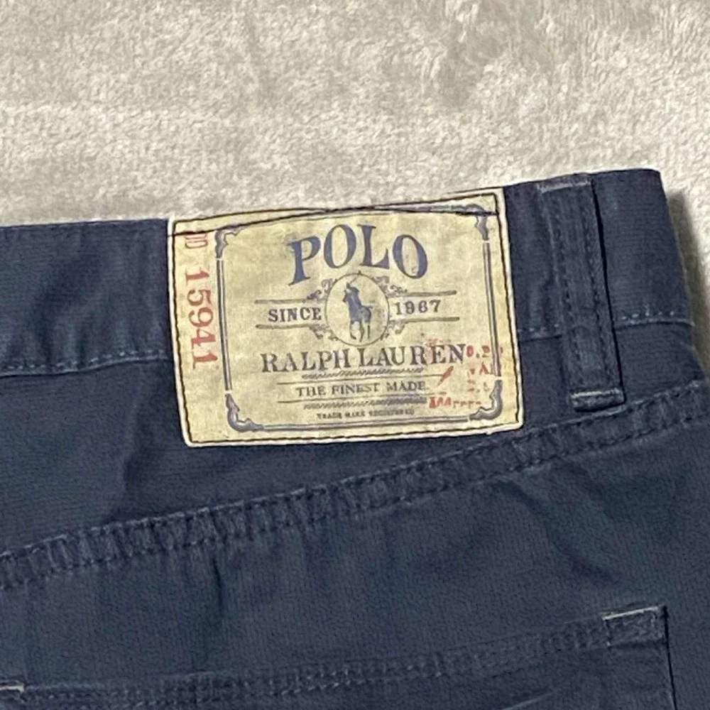 Polo Ralph Lauren Men's Navy Blue Cotton‎ Chino Pants Casual Trousers 36x32